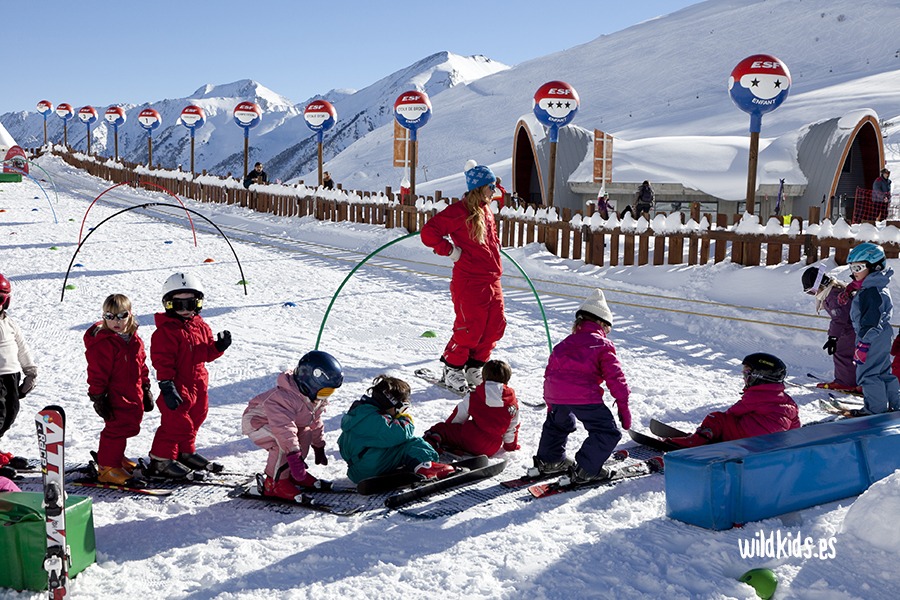 esqui con niños